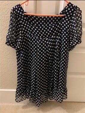 3 for $15! Polka Dot Blouse M